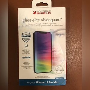 NEW ZAGG INVISIBLE SHIELD VISIONGUARD SCREEN PROTECTOR - IPHONE 12 13 PRO MAX